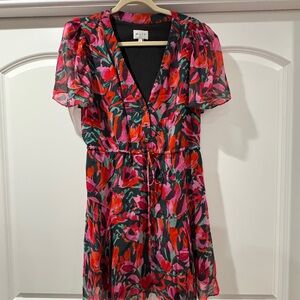 Floral Dress - Pink and Green